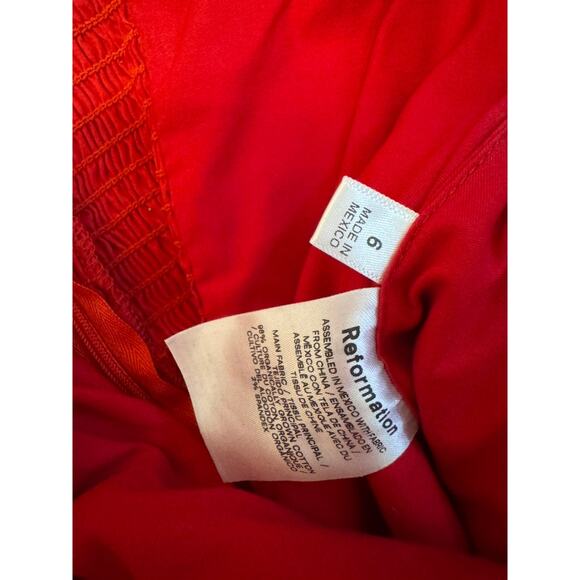 Reformation Adan Top Off-Shoulder Sweetheart Neckline - Size 6 - Picture 6 of 7